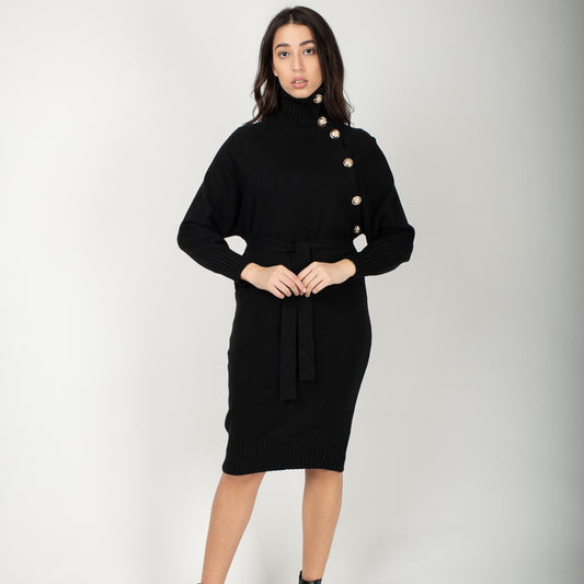Knitted Turtleneck Dress