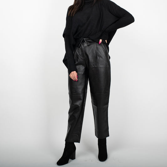 Black Leather Pant