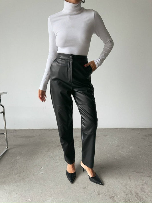Designed Leather Pants