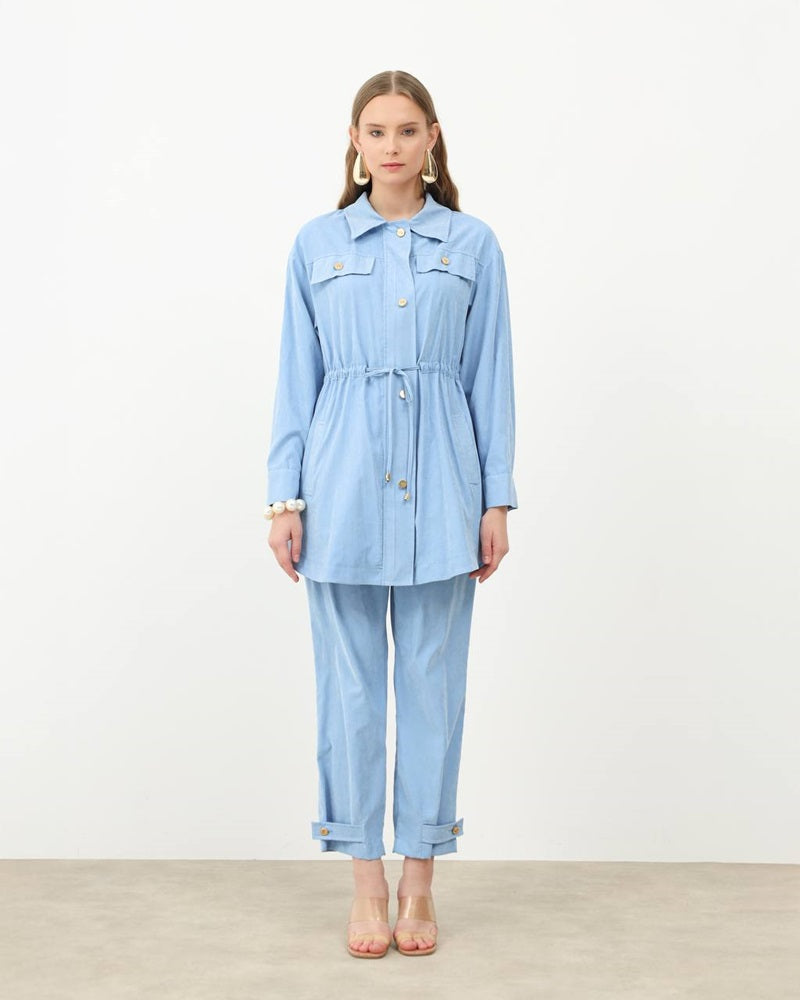 Belted Two Piece Set