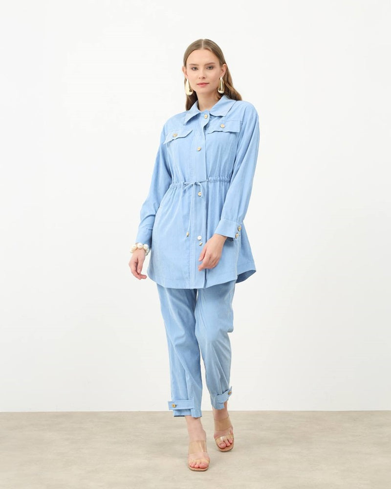 Belted Two Piece Set