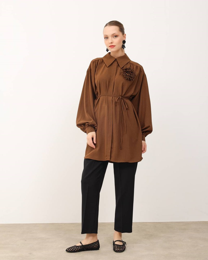 Elegant Shirt with Flower