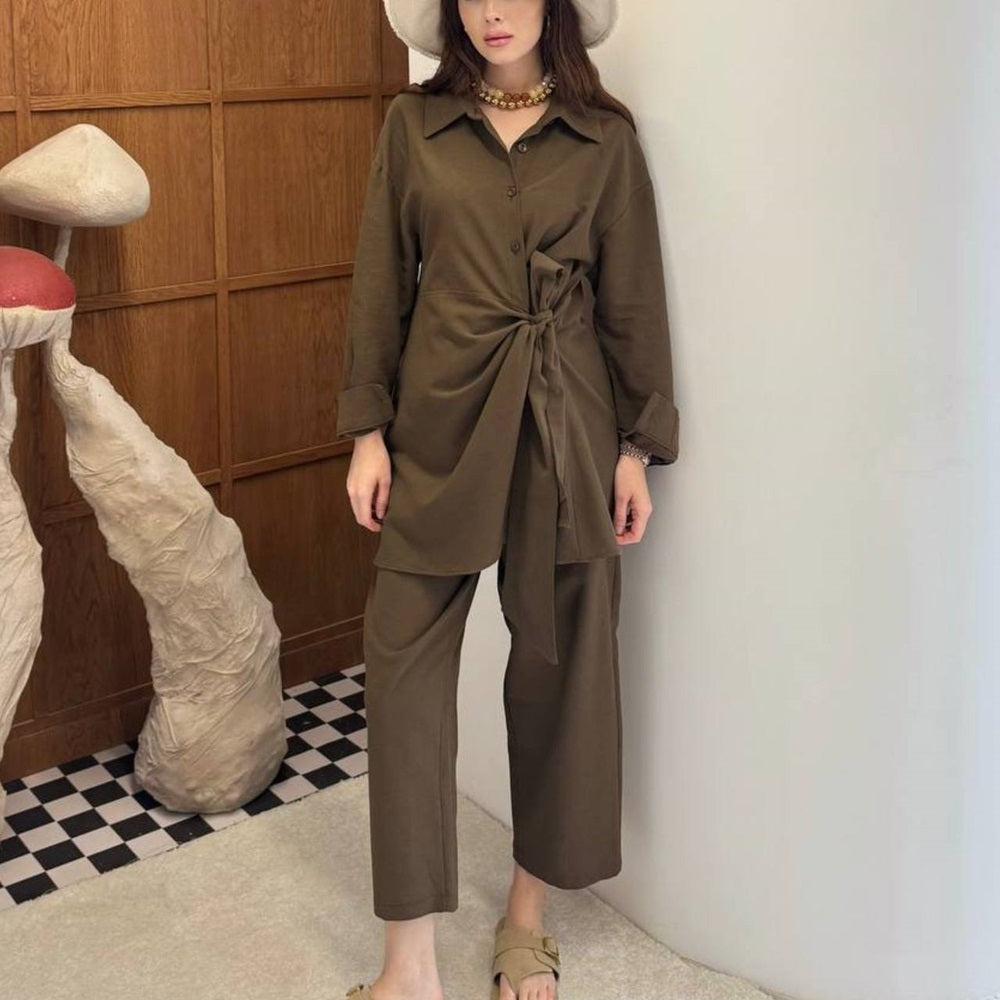 Linen Set with Tie
