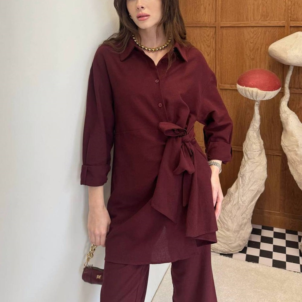 Linen Set with Tie