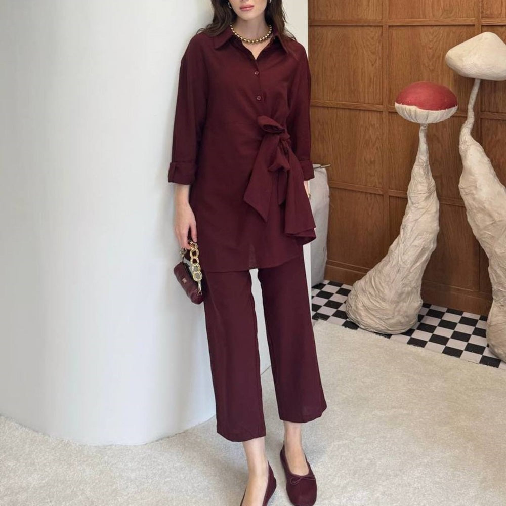 Linen Set with Tie