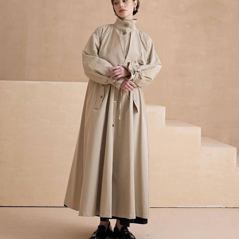 Cotton Trench Coat with Belt