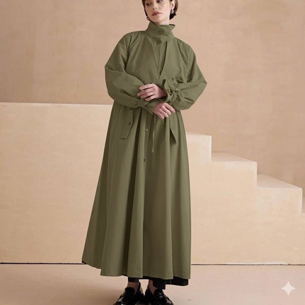 Cotton Trench Coat with Belt