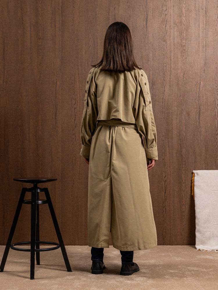 Cotton Trench Coat with Belt