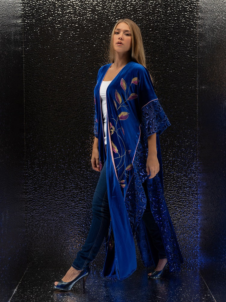 Sapphire Bloom Kaftan