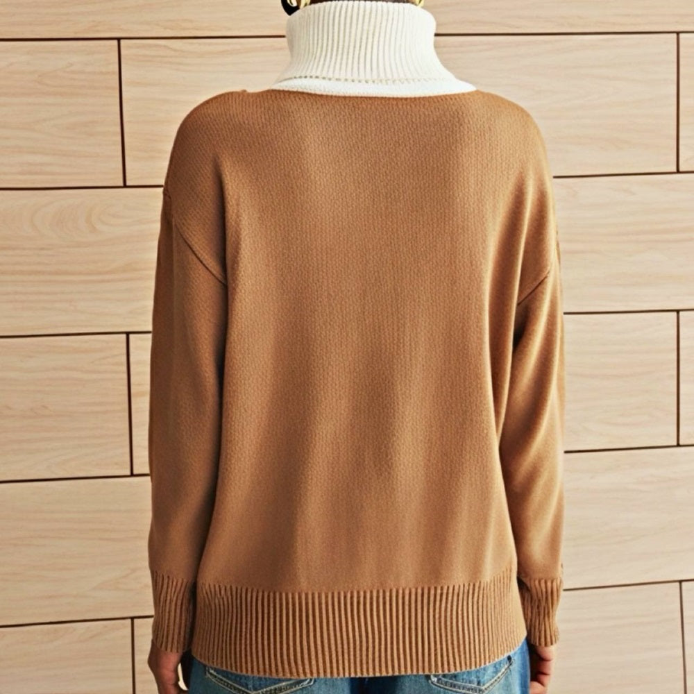Two Toned Turtleneck