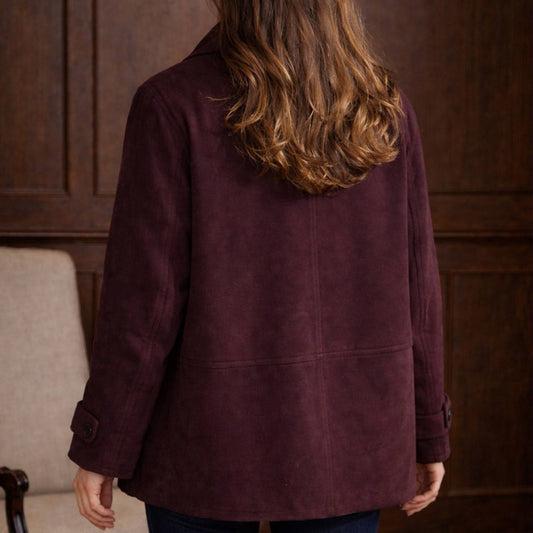 Burgundy Loose Jacket