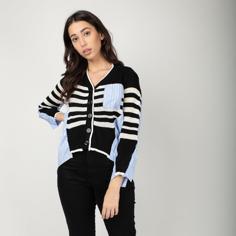 Striped Patchwork Sweater