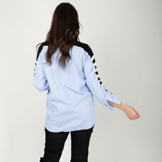 Striped Patchwork Sweater