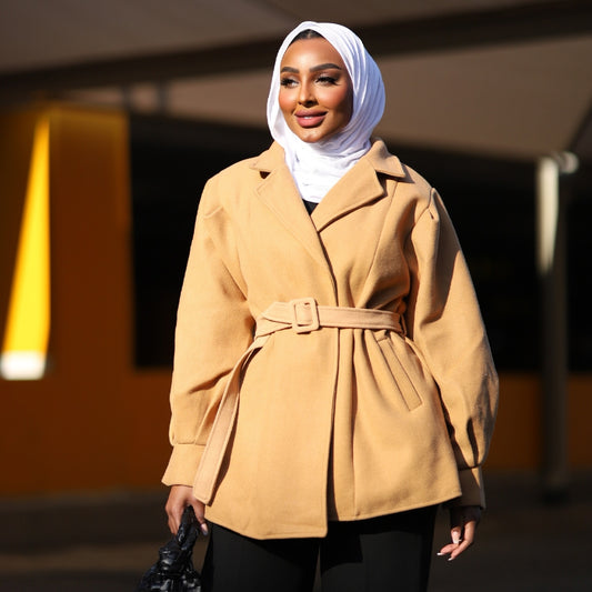 Woolen Coat with Strap