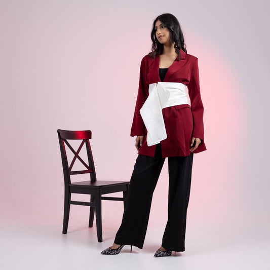Stylish Blazer with Belt