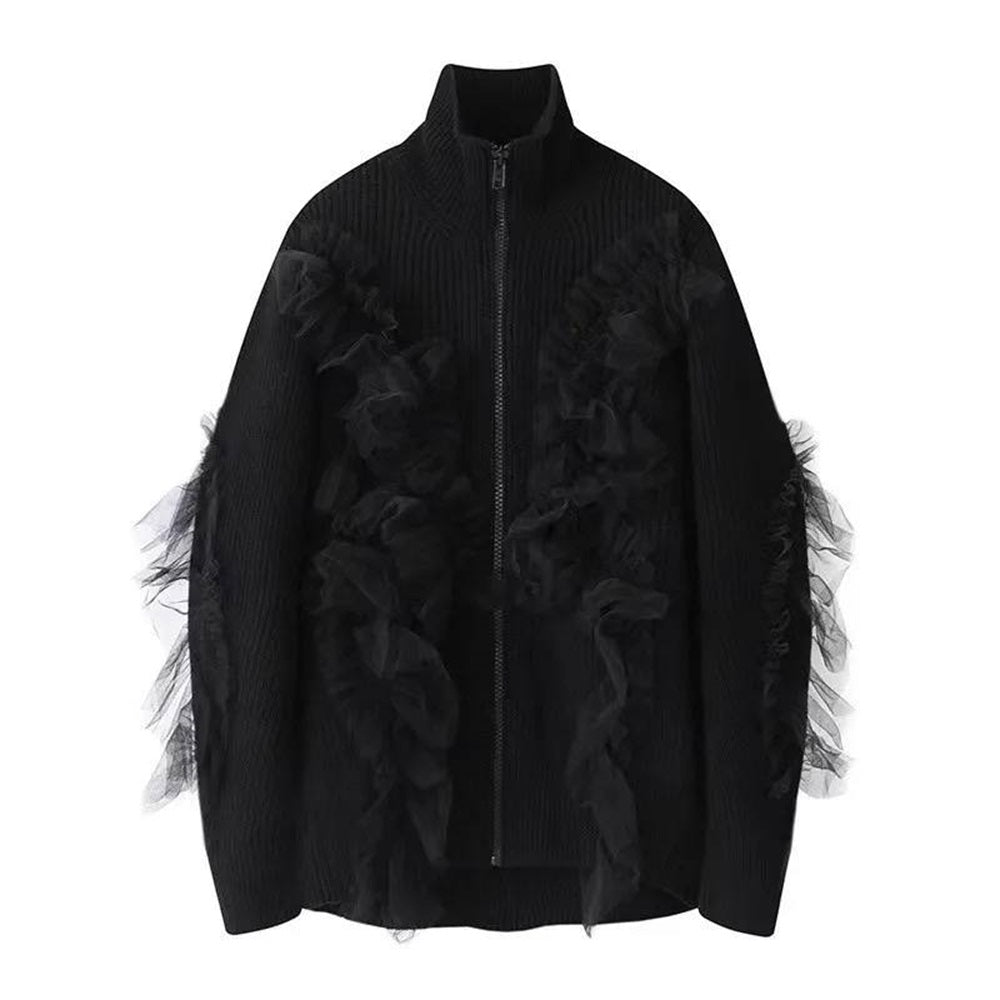 Stand Collar Knitted Sweater