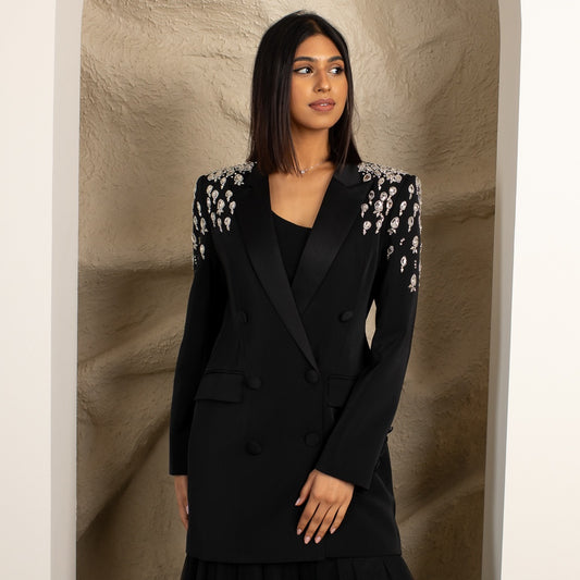 Blazer With Crystals