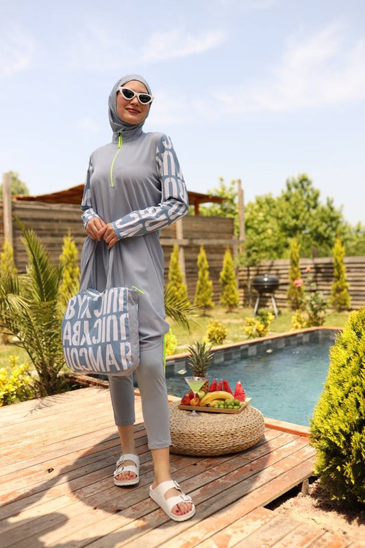 Printed Burkeni Set with Bag