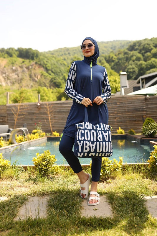Printed Burkeni Set with Bag
