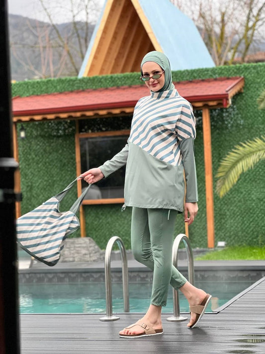 5 Pieces Set Striped Burkeni