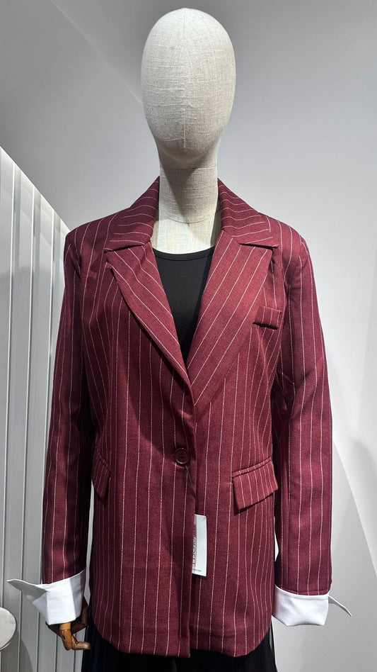 Striped Blazer w/ pocket