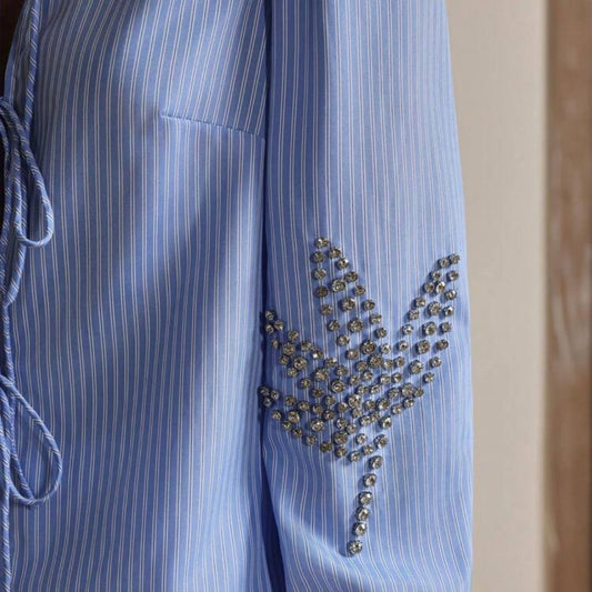 Striped Shirt with Crystals