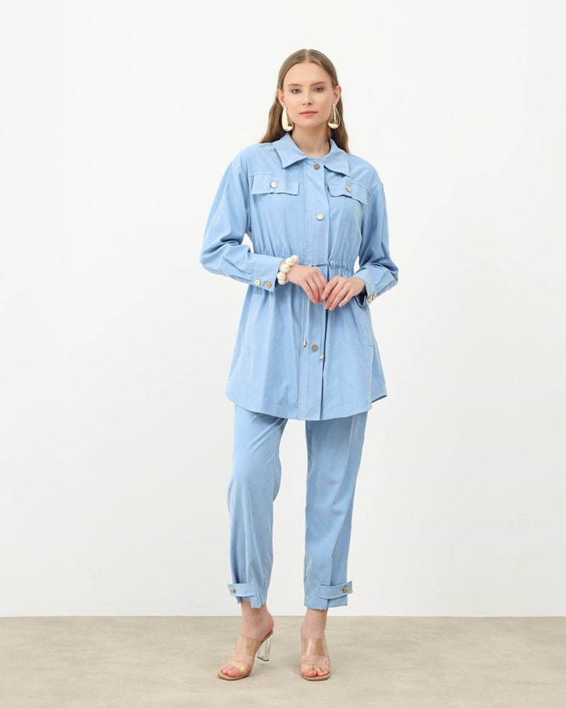 Belted Two Piece Set