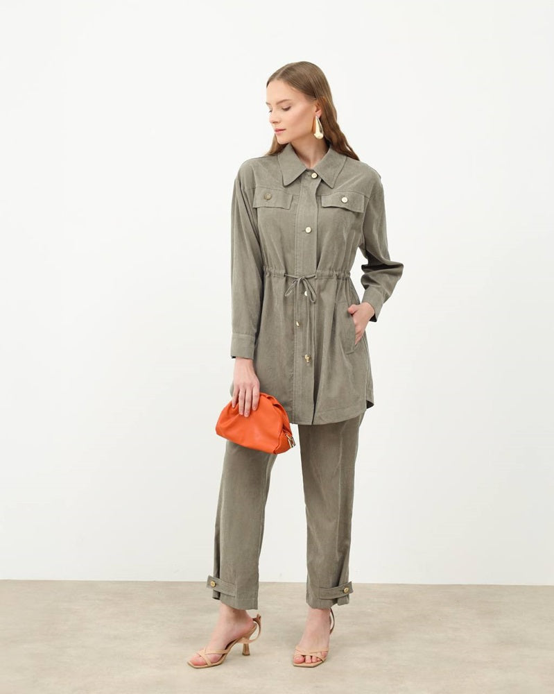Belted Two Piece Set