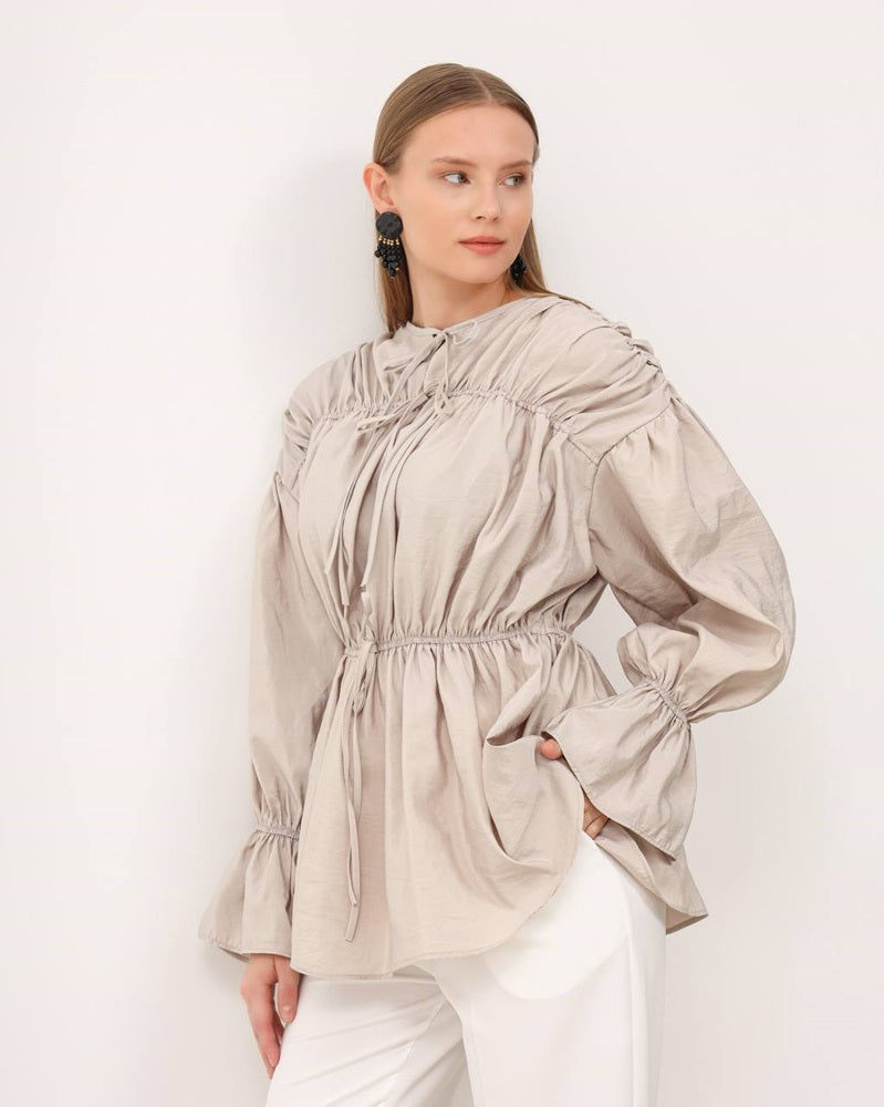 Shirt With Puffed Sleeves