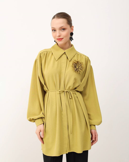 Elegant Shirt with Flower
