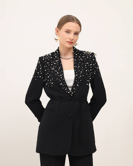 Full Set (Blazer with Pearls & Pant)