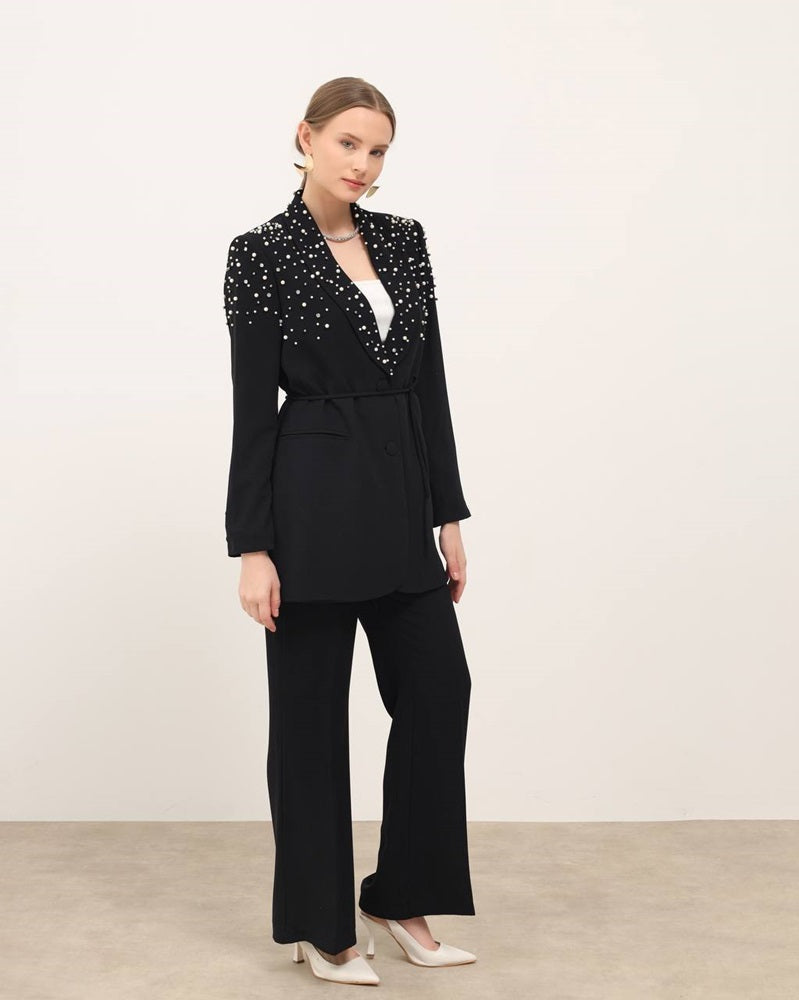 Full Set (Blazer with Pearls & Pant)