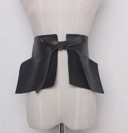 Leather Bow Belt