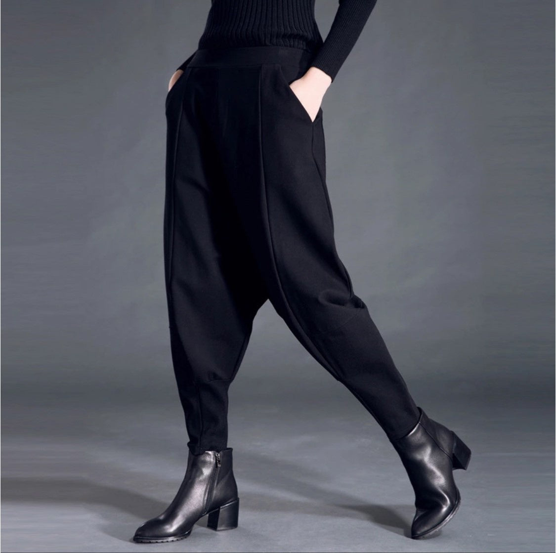 High Waist Pants w/ Pocket