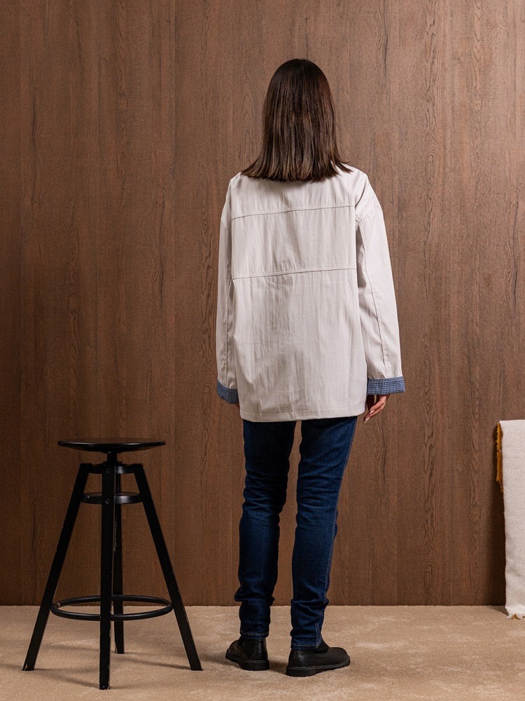 Beige Jacket with Buttons