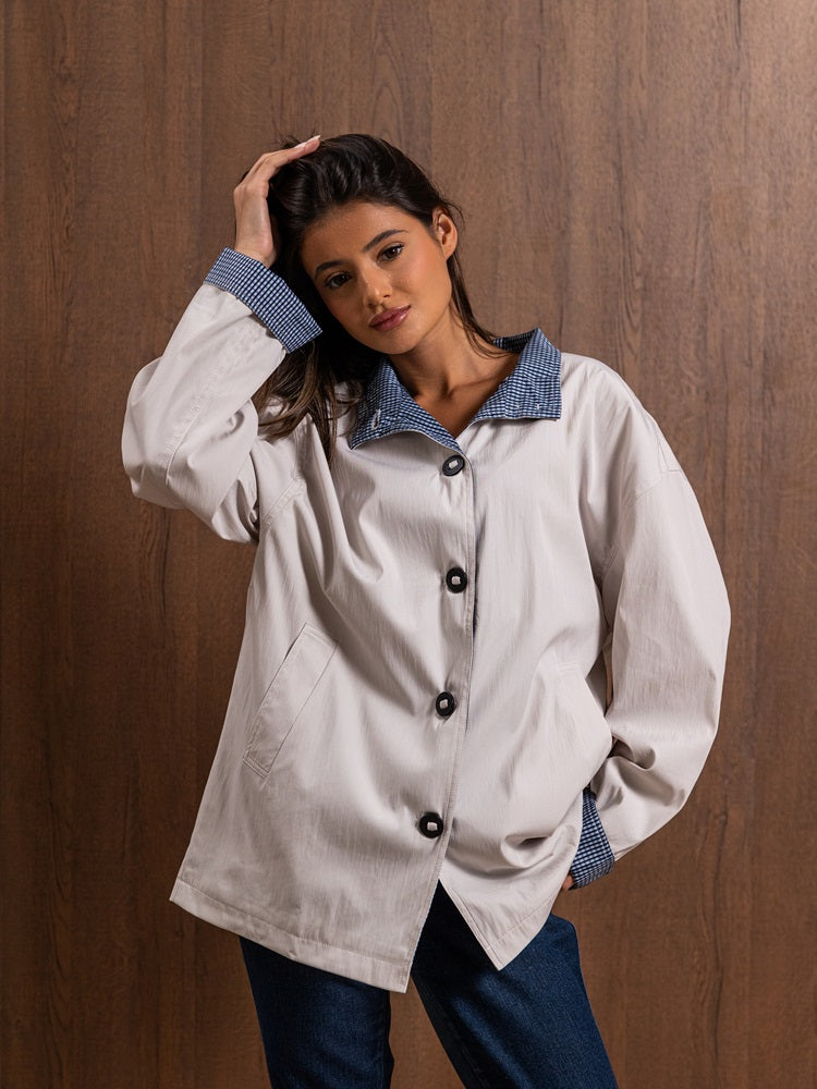 Beige Jacket with Buttons