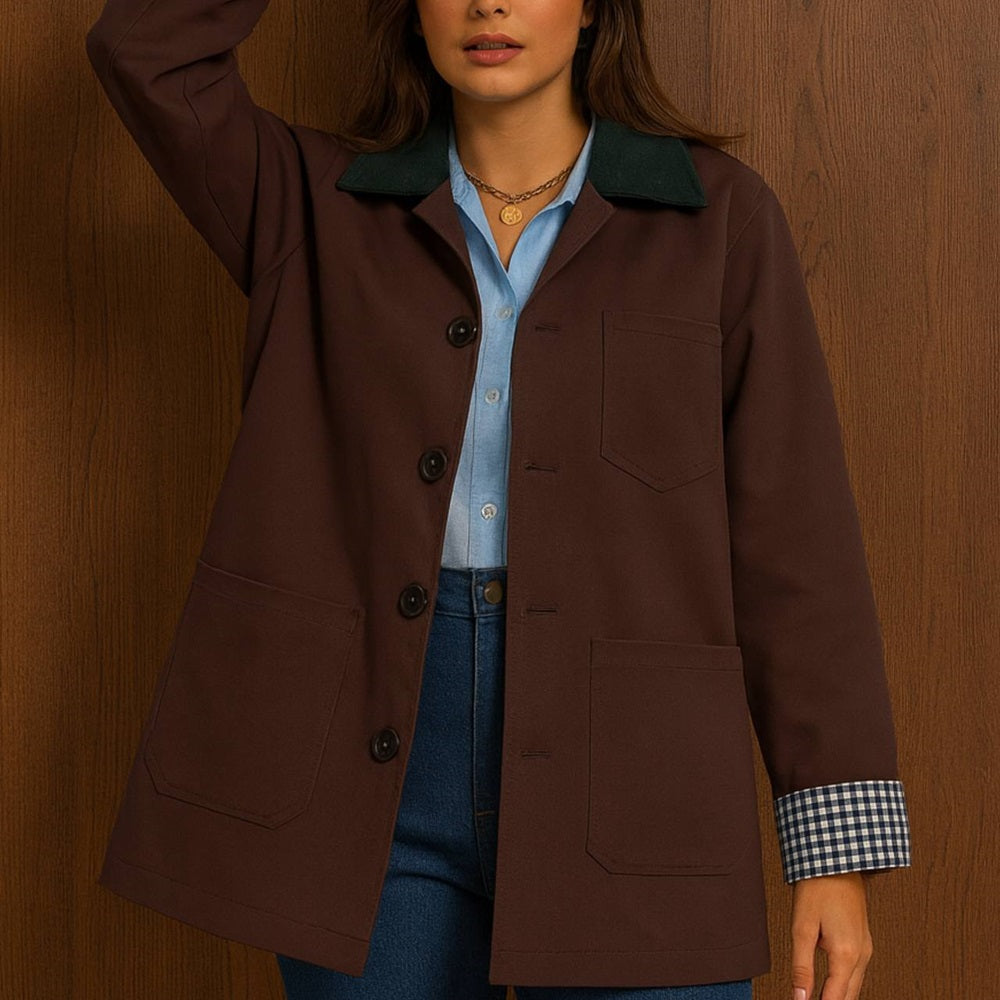 Jacket with Brown Collar