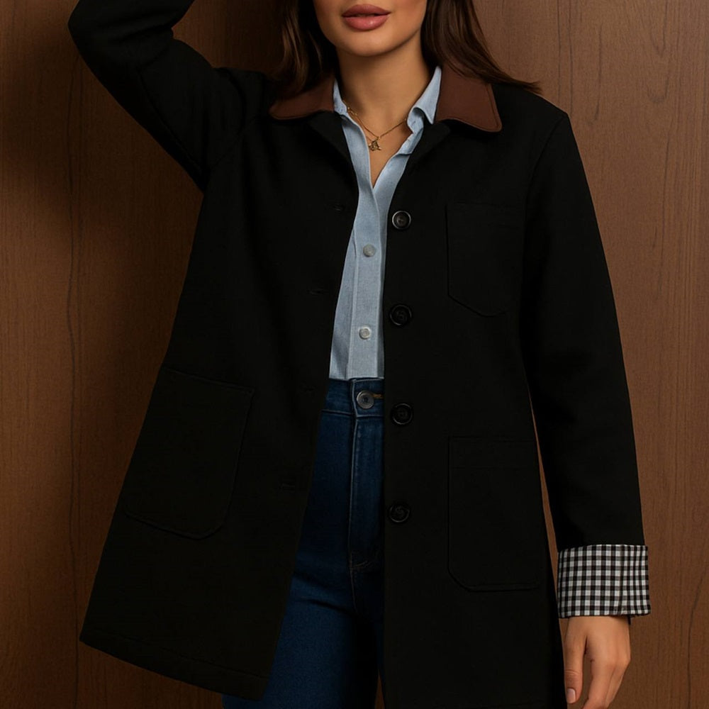 Jacket with Brown Collar