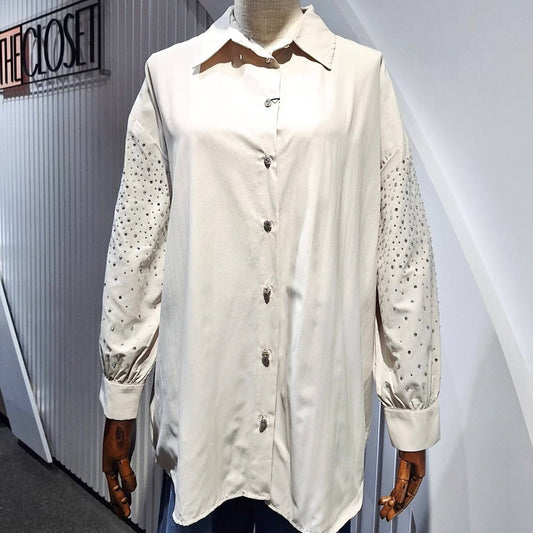 Shirt with Stones on Sleeves