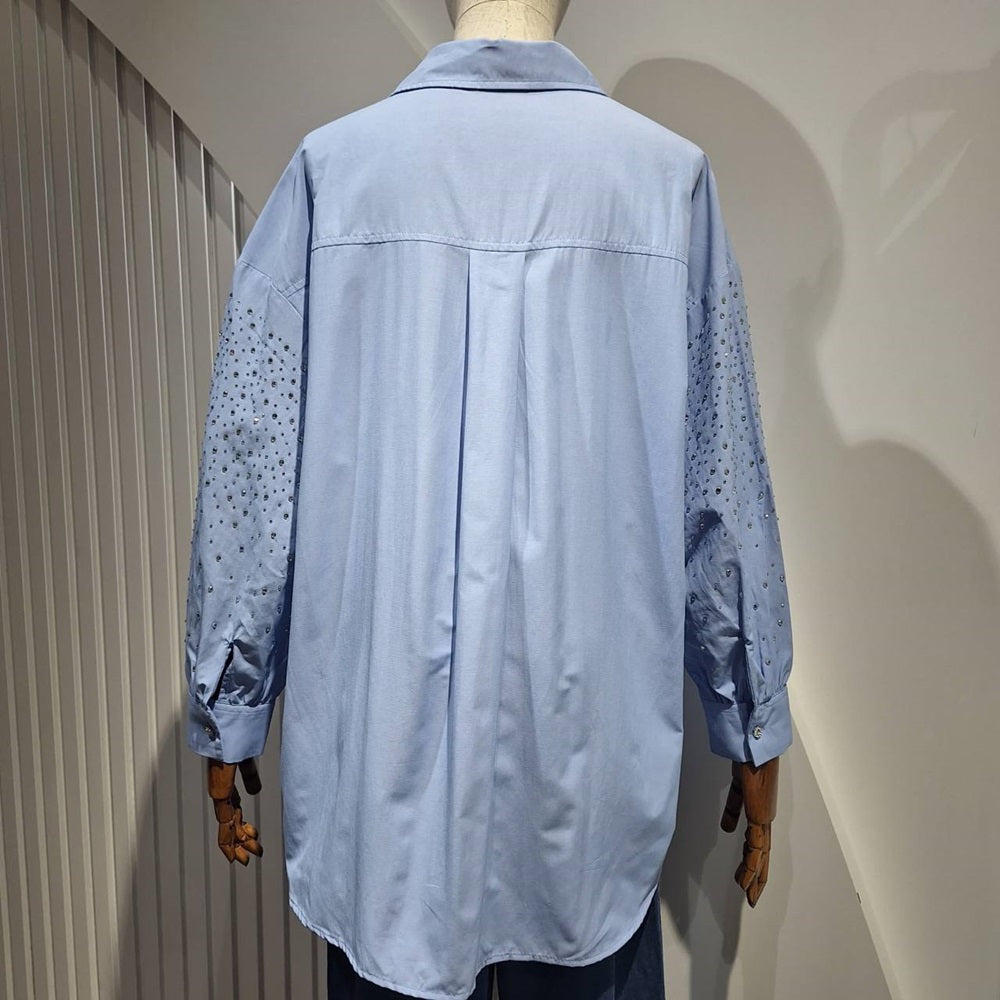 Shirt with Stones on Sleeves