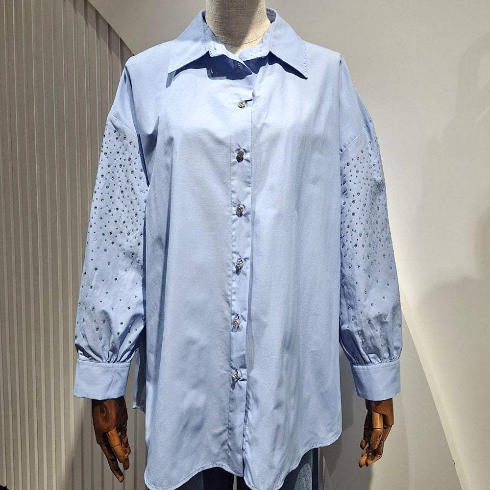 Shirt with Stones on Sleeves