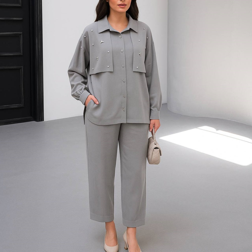 Grey Set with Crystals