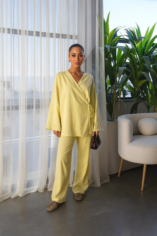 Butter Yellow Set with Belt