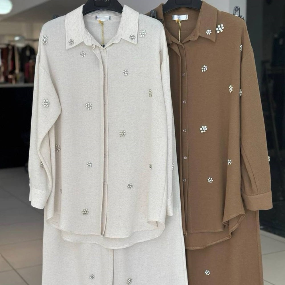 طقم قطعتين مع أحجار