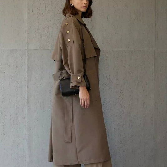 Buttoned Trench Coat