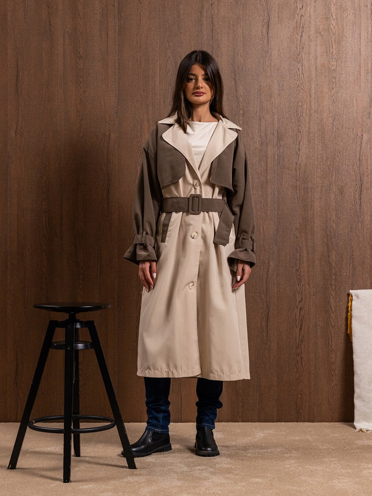 Two-Tone Trench Coat