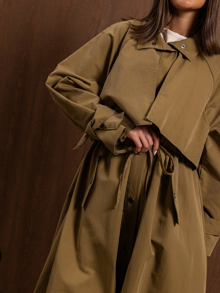 Cotton Trench Coat with Belt