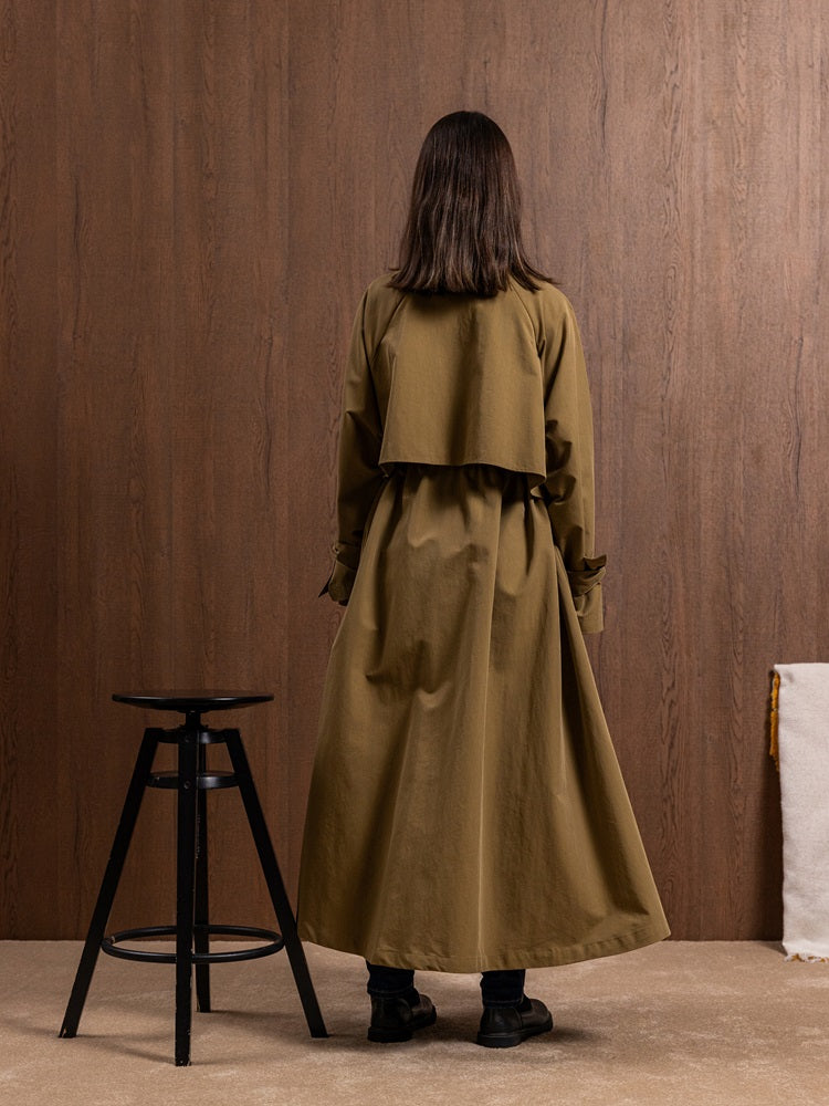 Cotton Trench Coat with Belt