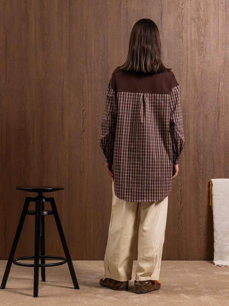 Striped Shirt with Scarf