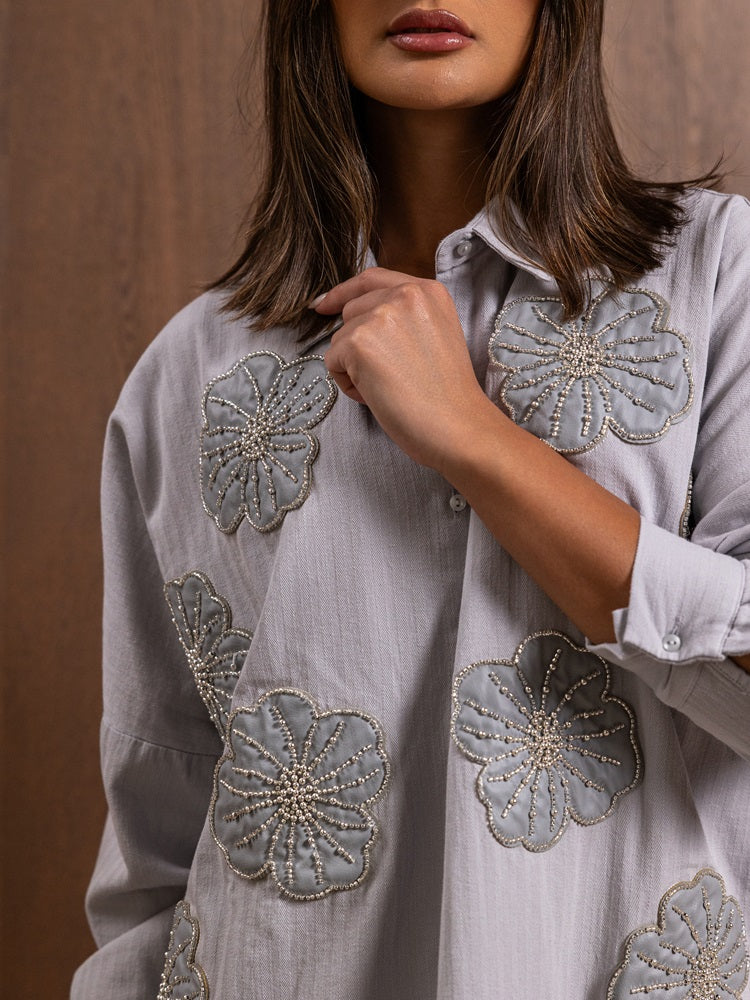 Embroidered Floral Shirt